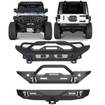 Texture Steel Front Rear Back Bumper W/led Lights Fit Jeep Wrangler Jk 2007-2018. Fixed Price $409.99.