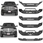 Off-road Front Bumper Bar W/led Light Winch Plate Fit 2013-2018 Dodge Ram 1500. Fixed Price $319.18.