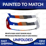 New Painted To Match 2018-2019 Kia Stinger Base/premium Unfolded Front Bumper. Fixed Price $378.99.