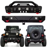 Vijay For 1997-2006 Jeep Wrangler Tj Black Steel Front/rear Bumper W/winch Plate. Fixed Price $249.98.