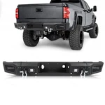Fits 11-14 Chevy Silverado 2500 3500 Black Rear Bumper W/4 Led Light D-ring. Fixed Price $289.60.