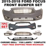 2015 2016 2017 2018 Ford Focus Front Bumper Upper Lower Fog Lamps Chrome Grill. Fixed Price $193.45.