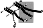 1955 1956 1957 1958 1959 Chevy/gmc Stepside Truck Rear Bumper Brackets #55-17787. Fixed Price $89.00.