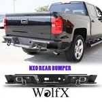 Steel Rear Bumper W/2*LED LIGHTS+2*D-RINGS For 2007-2018 Chevy Silverado 1500. Fixed Price $356.99.