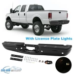 Black Rear Step Bumper Assembly Ford F-250 F-350 W/sensor Hole 1999-2007. Fixed Price $172.50.