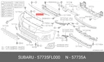 Genuine Oe Sealing Bumper Fhi 57735FL000 For Subaru 57735-FL000. Fixed Price $13.79.