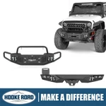 Hooke Road Steel Front & Rear Bumper W/winch Plate Fit 07-18 Jeep Wrangler Jk. Fixed Price $558.88.