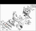 Genuine Mercedes W166 Gle M-class Trim Bumper A1668858625. Fixed Price $250.00.