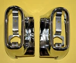 57 - 58 Cadillac Deville Rear Bumper Ends Set Lh & Rh Repro Chrome With Flaws. Fixed Price $797.97.