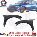 Front Fender Primed Steel Driver Passenger For 2016-2018 Honda Civic Coupe Sedan. Fixed Price $254.64.