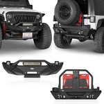 Stubby Combo Steel Front & Rear Bumper W/tire Carrier For Jeep Wrangler Jk 07-18. Fixed Price $957.50.