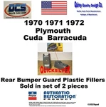 1970 71 72 Barracuda Rear Bumper Guard Black Filler Inserts 2962316 New Usa. Fixed Price $22.53.