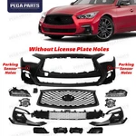 Front Bumper Upper Lower Grille Fog Lights For 2018-2024 Infiniti Q50S Sport. Fixed Price $449.99.