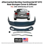 Bentley Continental Gt 2016 18 Rear Bumper Diffuser Replacement. Fixed Price $2100.00.