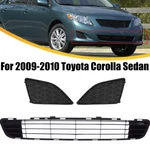 Fit 2009-2010 Toyota Corolla Front Bumper Lower Grille & Pair Fog Light Covers. Fixed Price $26.89.