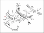 Genuine Mercedes S210 W210 E-class Break License Plate Molding 21088502819999. Fixed Price $163.65.