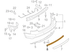 New Audi A4 A5 S4 13-16 Rear Diffuser Trim Chrome 8T0807791B2ZZ Genuine. Fixed Price $387.49.
