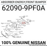16-20 Nissan Pathfinder Front Energy Absorber 62090-9PF0A Oem New Package. Fixed Price $129.00.
