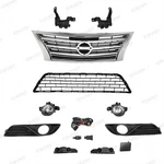 11PC For Sentra 2013-2015 Front Chrome Grille Mesh Fog Light Lamp Bumper Bracket. Fixed Price $75.96.