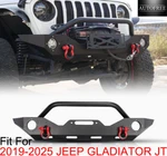 Front Bumper For 2019-2026 Jeep Gladiator Jt W/winch Plate & D-ring Shackles. Fixed Price $268.99.