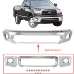 Chrome Steel Front Bumper Face Bar For Toyota Tundra 2007-2013 W/ Park Assist. Fixed Price $155.00.