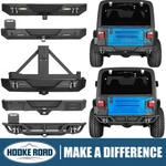 Hooke Road Rear Bumper W/ Tire Carrier Light For 1987-2006 Jeep Wrangler Yj Tj. Fixed Price $219.44.
