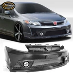 Fits 12-14 Honda Civic Sedan 4DR Mugen Style Front Bumper Conversion Usdm Only. Fixed Price $714.99.