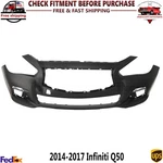 Front Bumper Cover Primed For 2014-2017 Infiniti Q50 IN1000256 620224HB0H. Fixed Price $387.01.