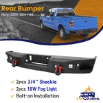 Rear Bumper W/ Led Lights & D-rings Step 2006-2014 Ford F150 Pickup Truck. Fixed Price $319.00.