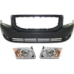 Bumper Cover + Headlight Set Halogen For 2007-2012 Dodge Caliber. Fixed Price $352.83.