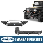 Hooke Road Black Steel Front Bumper Or Rear Fit Jeep Wangler Yj 1987-1995. Fixed Price $469.07.