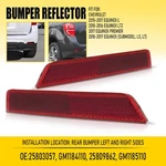 Bumper Reflector For Set 2010-2017 Chevrolet Equinox Rear Left And Right Auxito. Fixed Price $37.99.