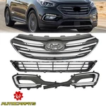 For Hyundai Santa Fe Sport 2.0L 2017 2018 Front Upper & Lower Bumper Grille Set. Fixed Price $157.09.