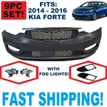 2014 2015 2016 Fits Kia Forte Front Bumper Set Grill Fog Lamps New Not Painted. Fixed Price $275.00.