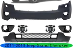Front Bumper Cover & Lower Grille Kit For 2011-2013 Jeep Grand Cherokee. Fixed Price $390.50.