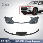 Primed Front Upper And Lower Bumper Cover Assembly For 2018-2021 Chevy Traverse. Fixed Price $219.99.