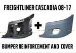 Freightliner Cascadia Bumper Left Side Reinforcement & Cover With Fog Hole. Fixed Price $199.99.