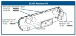 Rear Bumper Retainer Set Piece For 1974-1979 C3 Corvette. Fixed Price $119.99.