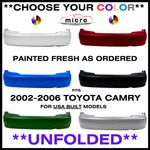 New Rear Bumper For 2002-2006 Camry Usa Blt Painted Choose Your Color TO1100203. Fixed Price $458.29.
