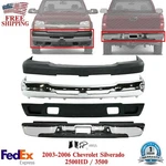 Front & Rear Bumper Chrome Steel Kit For 2003-2006 Chevy Silverado 2500HD / 3500. Fixed Price $788.17.