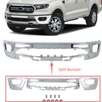 Front Bumper Face Bar 2019-2023 Ford Ranger W/o Sensor Holes Chrome Steel. Fixed Price $132.00.