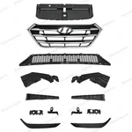 13PC For Tucson 2016-2018 Upper Lower Chrome Grille Mesh Bumper Side Brackets. Fixed Price $87.90.