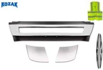 Center Bumper W/chrome Strip & Corners Trim Set Compatible With Volvo Vnl 04-15. Fixed Price $249.99.