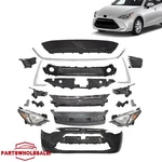 For Toyota Yaris Ia/sedan 2017-2020 Front Bumper Cover+headlights+grille Kit. Fixed Price $6744.90.
