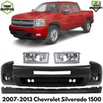 Front Bumper Kit With Fog Lights Set For 2007-2013 Chevrolet Silverado 1500. Fixed Price $350.00.