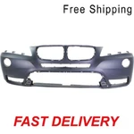 Primed Front Bumper Cover W/o Headlight Washer Holes Fits Bmw X3 BM1000252. Fixed Price $284.00.