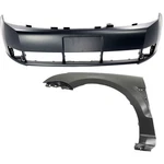 Bumper Cover Kit 2008-2011 Ford Focus Front 2PC With Fender Primed. Fixed Price $188.70.