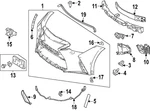 Genuine Lexus Bumper Cover Bracket 52144-53040. Fixed Price $60.25.