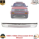 Front Bumper Chrome Steel With Molding Holes For 1991-1994 Chevrolet S10 Blazer. Fixed Price $179.14.