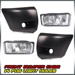 Fit For 2007-2013 Silverado 1500 Black Front Bumper End Cap & Fog Light Lh + Rh. Fixed Price $84.99.